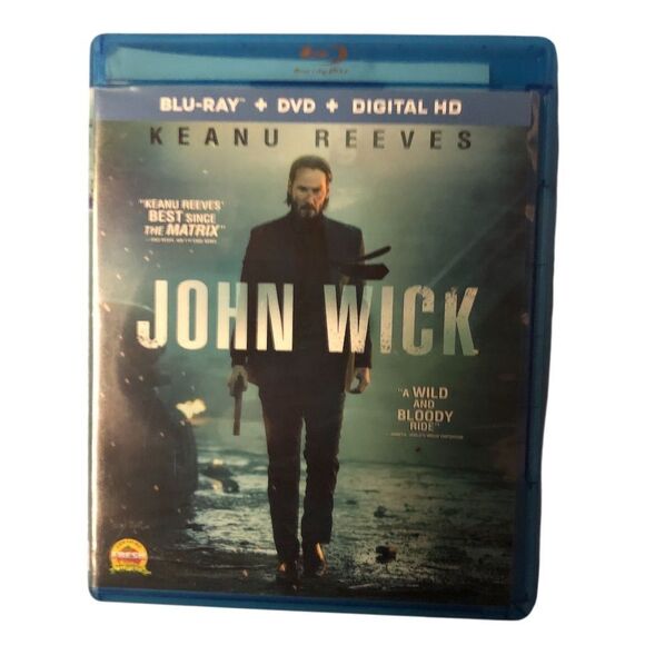 John Wick Blu-ray + DVD + Digital HD Action Thriller Movie Keanu Reeves - Picture 1 of 2